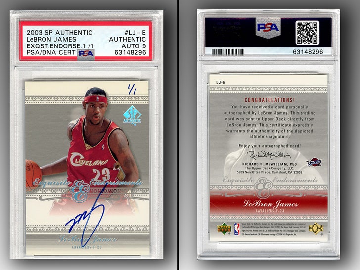 LeBron James Signed Jersey Upper Deck PSA/DNA Auto Grade 9