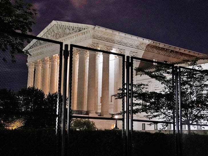 Supreme Court Erects Massive Fence to Keep Protesters at Bay