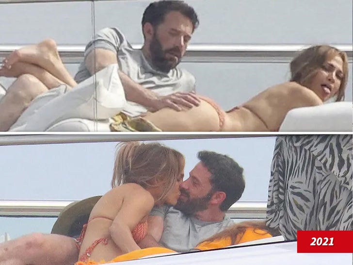 Ben Affleck Gets A Handful Of J Lo On A Yacht