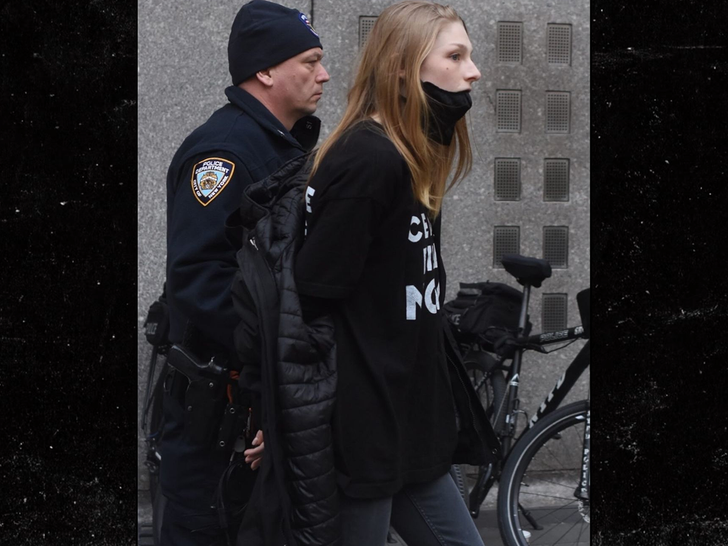 arrested woman