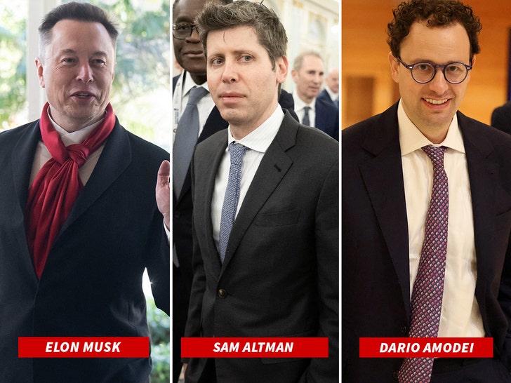 Dario Amodei sam altman elon musk getty