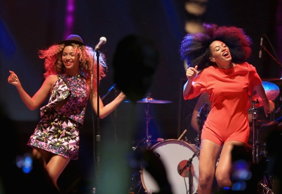 2014: Beyonce performs with her sister Solange onstage during day 2