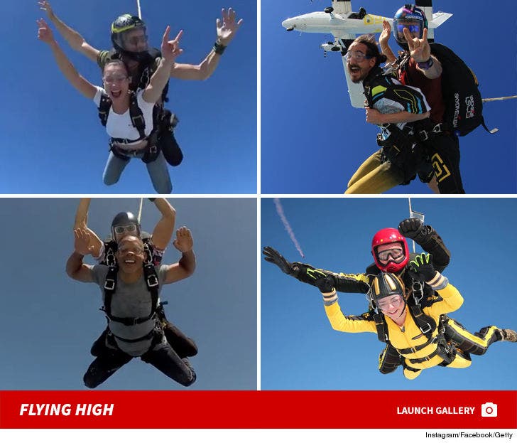 Skydiving Celebs -- Catch A Falling Star!