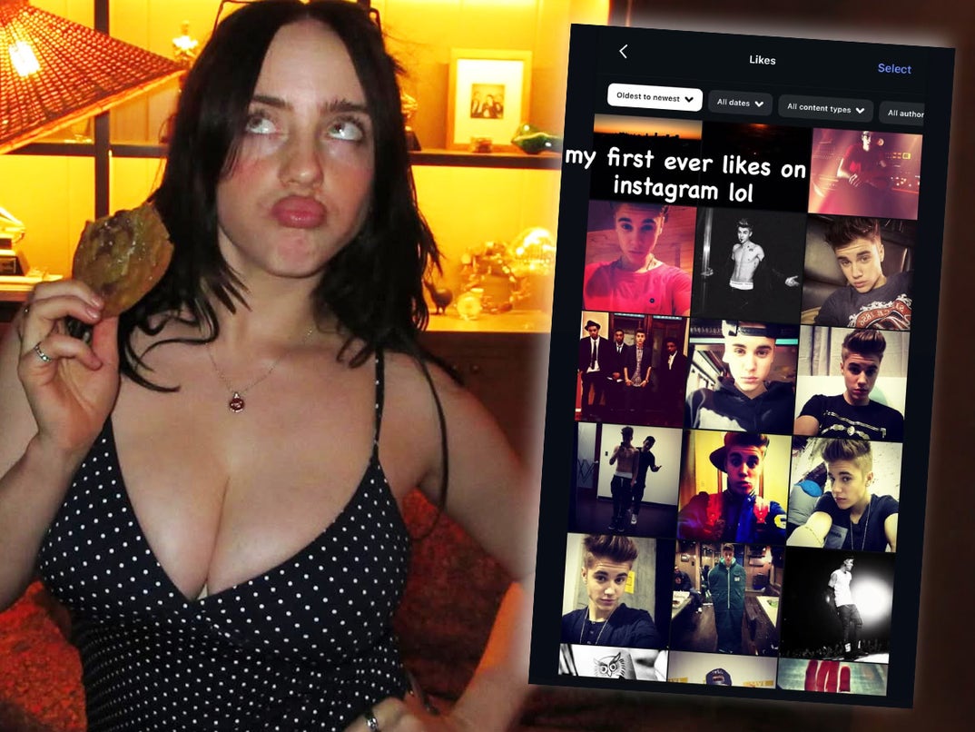 Gen-Z fave Billie Eilish let her millions know she's been a Justin Bieber fan since Day 1. The 7-time Grammy winner shared her very first Instagram likes from way back when .... and they're all of Biebs!