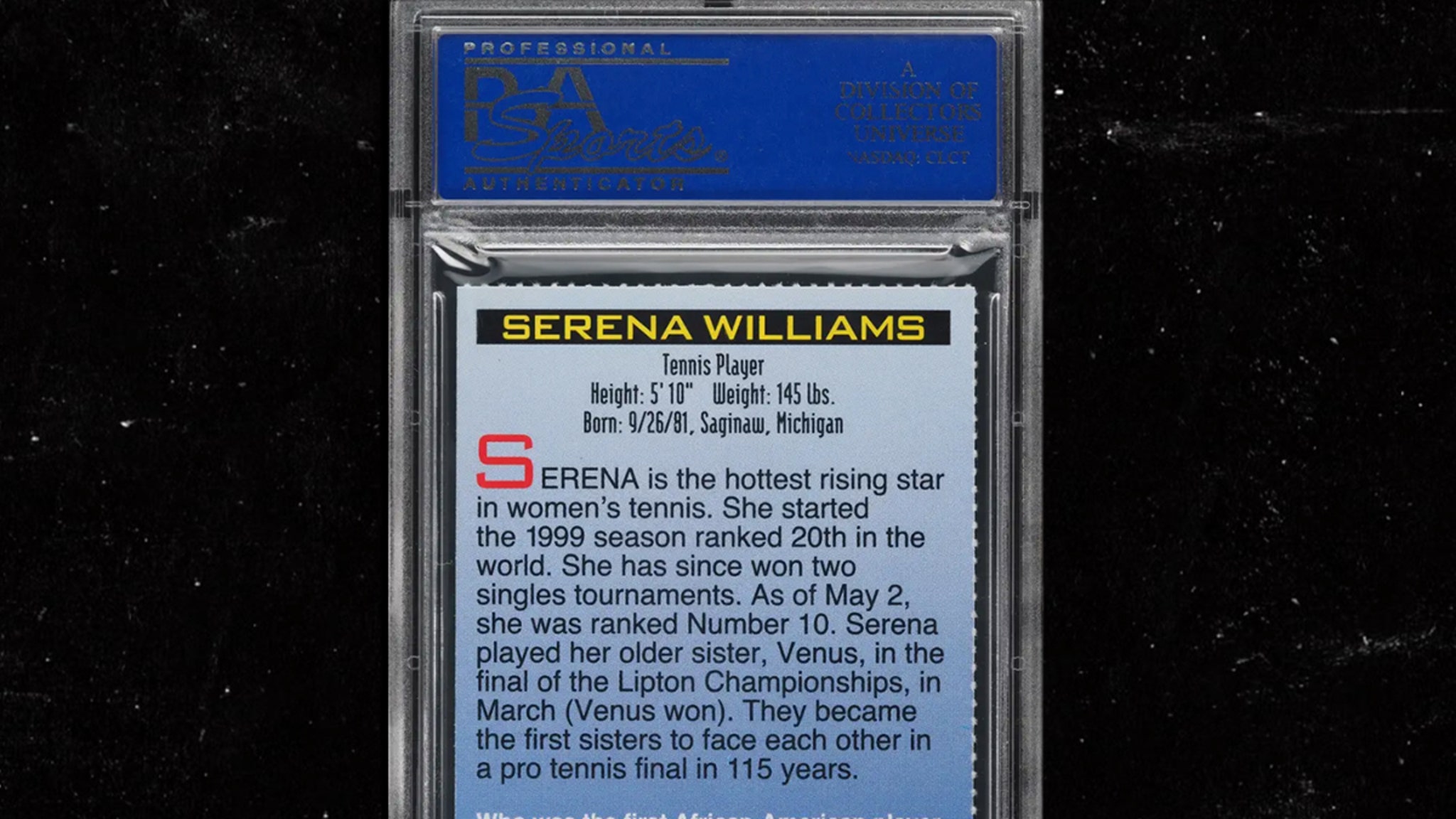 Carte Collection PSA 8 - Serena Williams Rookie 2002 - Stadion World Stars #567