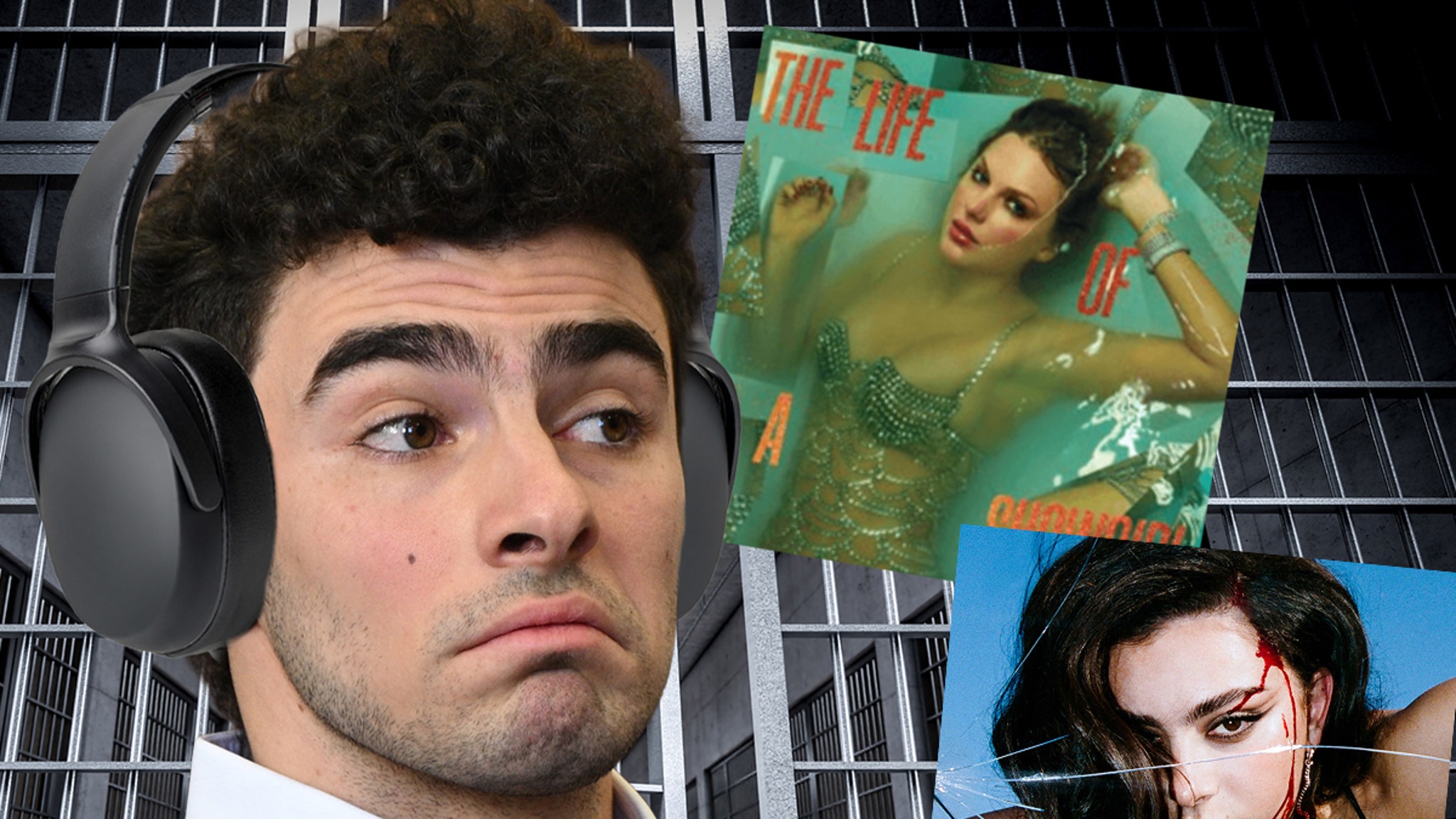 Taylor Swift e Charli XCX ouvindo Luigi Mangione na prisão Taylor Swift e Charli XCX ouvindo Luigi Mangione na prisão