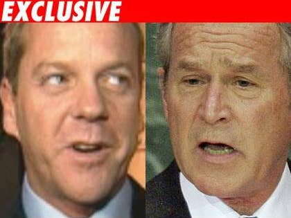 Kiefer Sutherland and George Bush