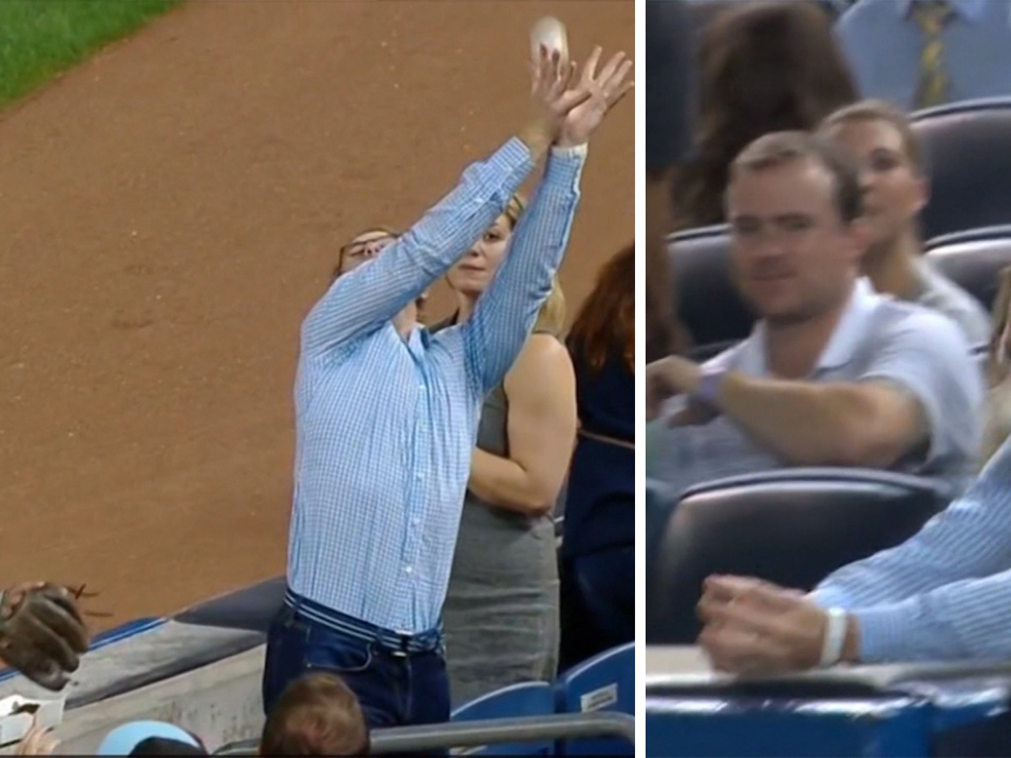 Sad Yankees fan gets three chances to catch a foul ball and misses