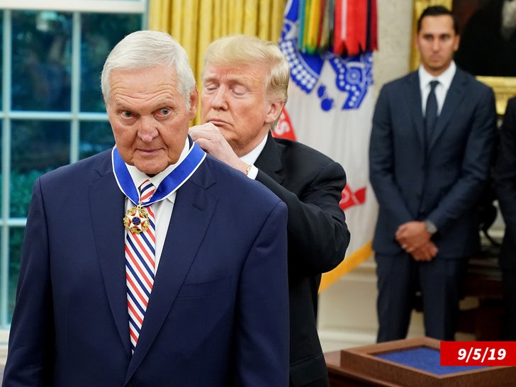 jerry west getting the medal of freedom