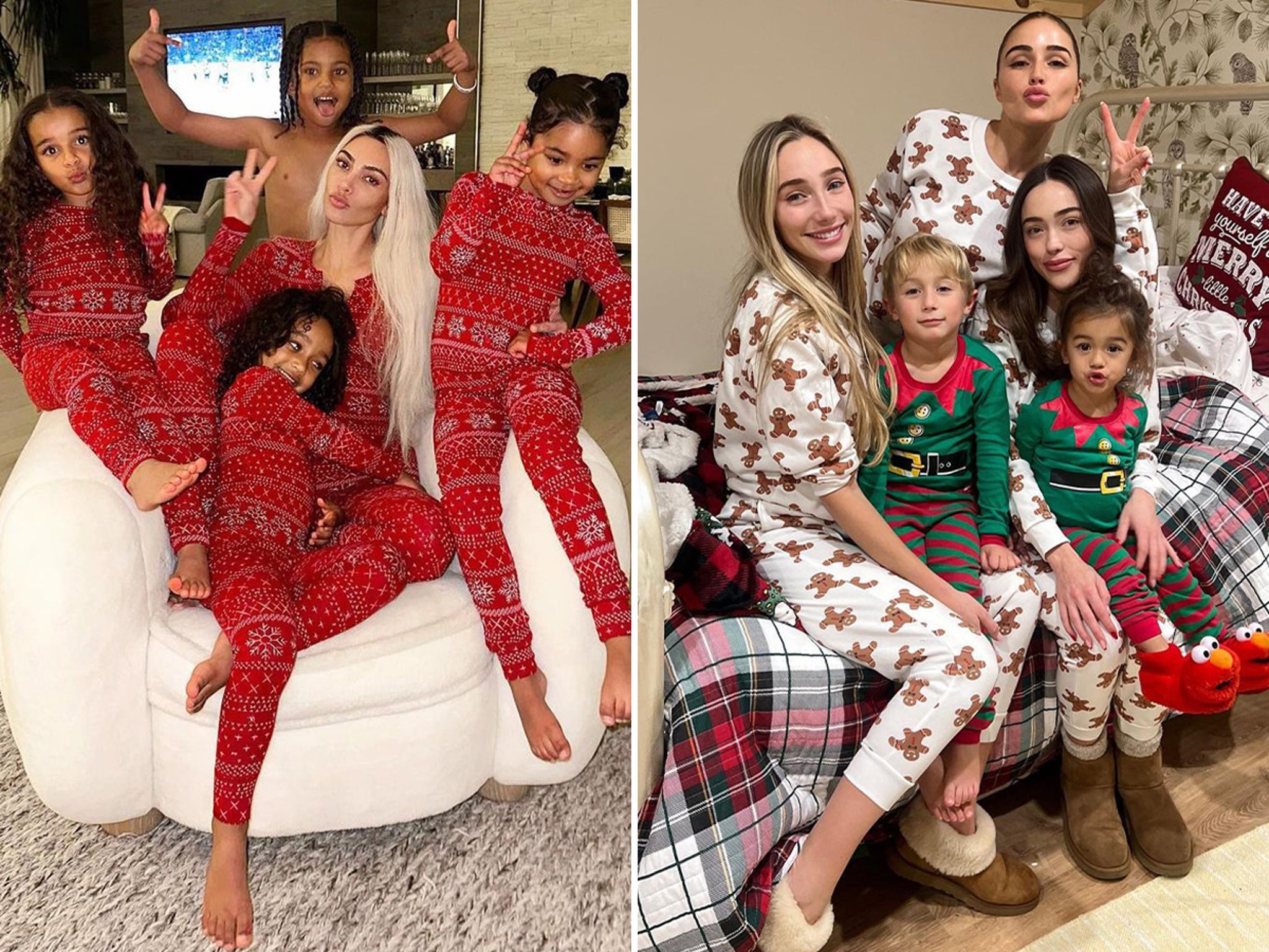 Celeb Families Wearing Matching Pajamas For Christmas