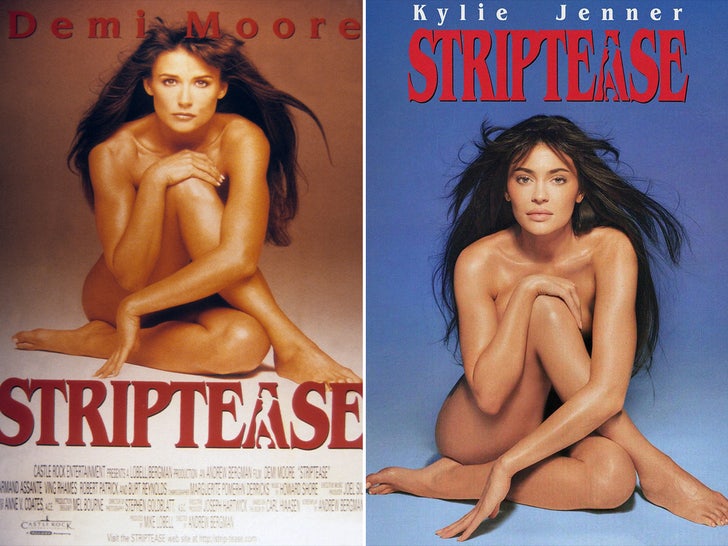 demi moore kylie jenner strip tease