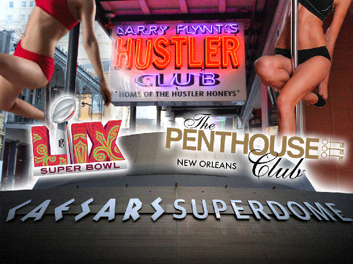 Larry Flynt's  Hustler Club new orleans super bowl penthouse dancers