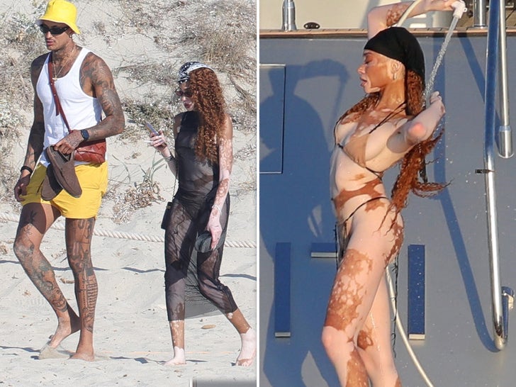 Winnie Harlow Stuns In Bikini On Yacht With Kyle Kuzma