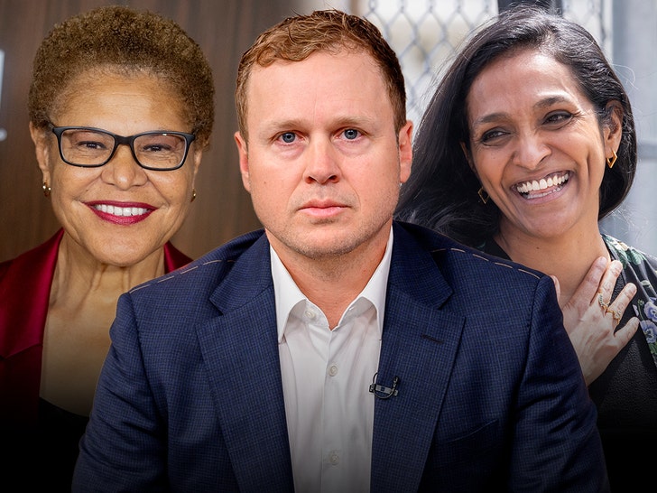 spencer pratt karen bass and nithya raman getty 1