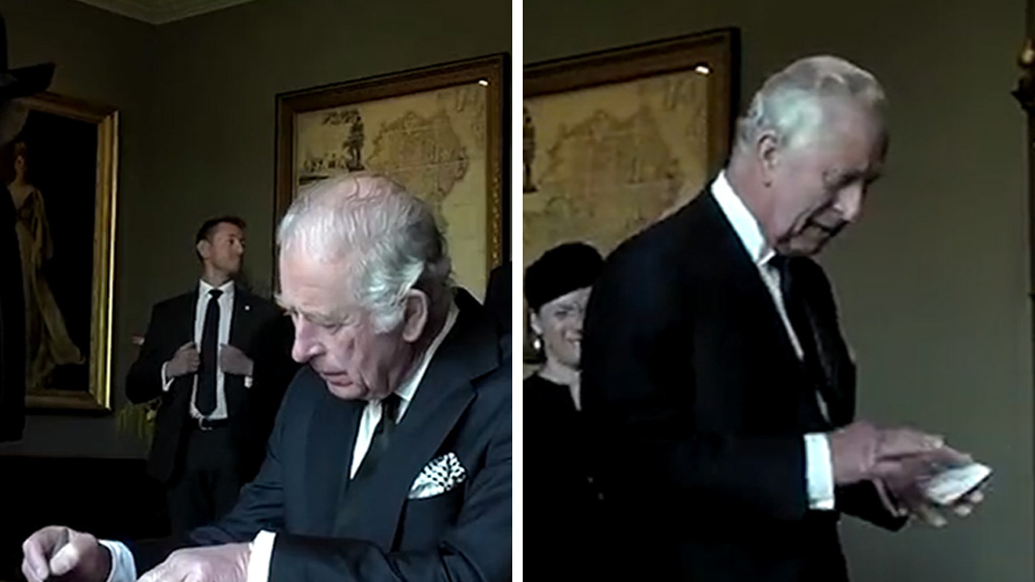 El rey Carlos molesto por la pluma derramada ‘sangrienta’ durante la ceremonia de firma
