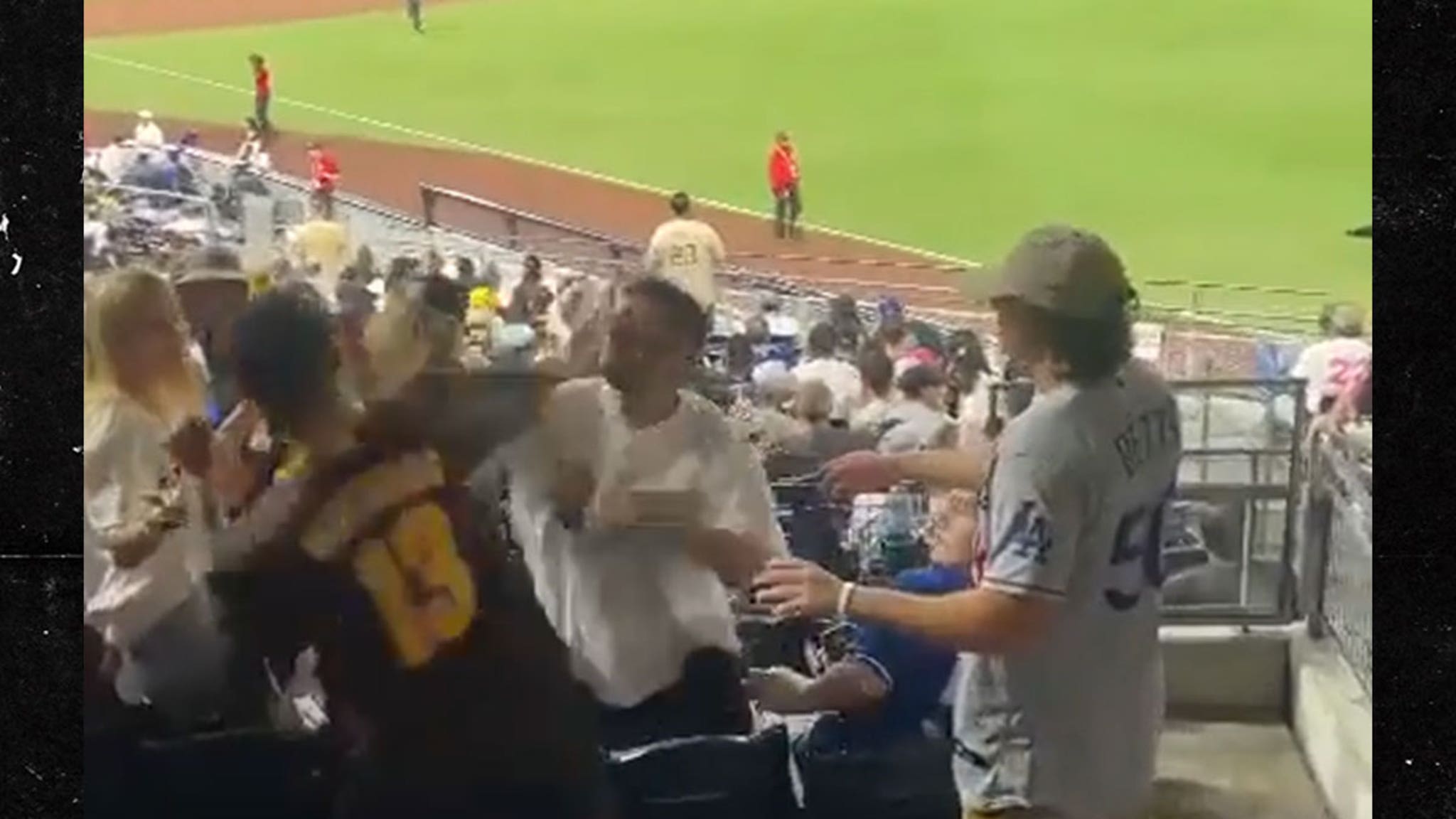 Dodgers, Padres fans brawl at Petco Park, one man bloodied