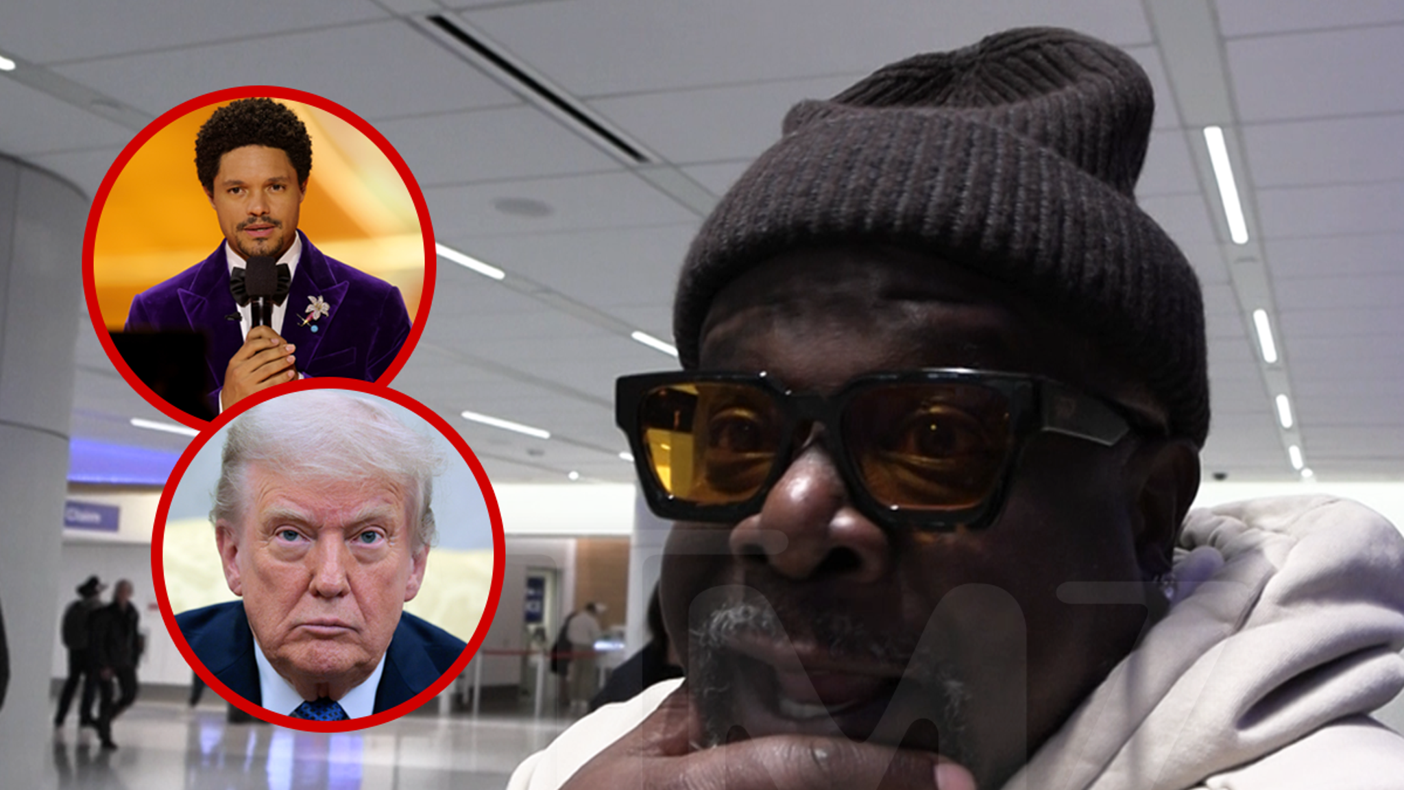 Cedric de entertainer sleept Trump mee, zegt dat hij het uitdeelt, maar er niet tegen kan