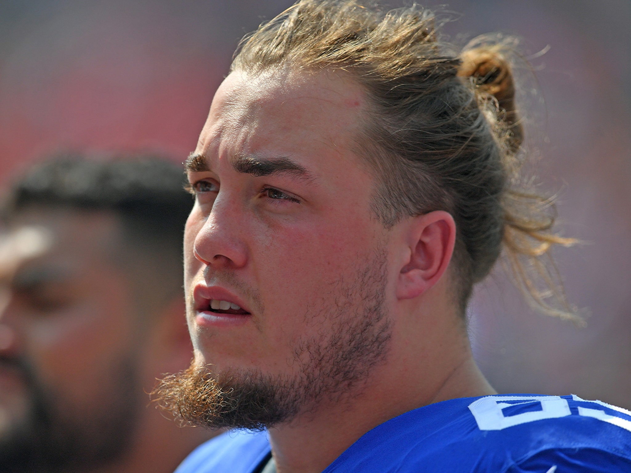 Giants' Nick Gates fractures leg vs. Washington