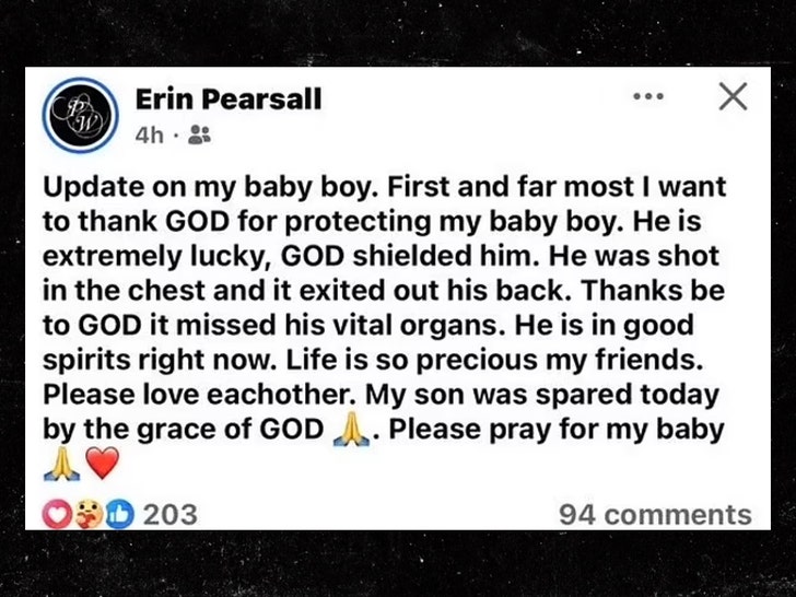 post di facebook di erin pearsall