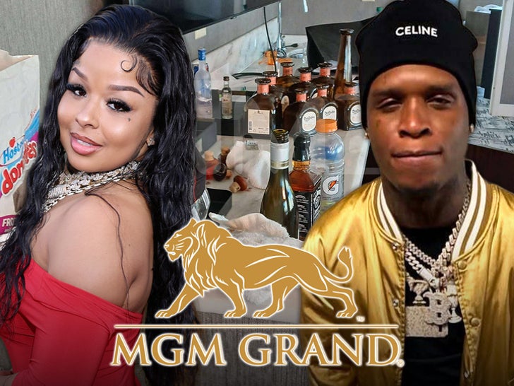 Chrisean Rock and HoodTrophy Bino Trash Las Vegas Hotel