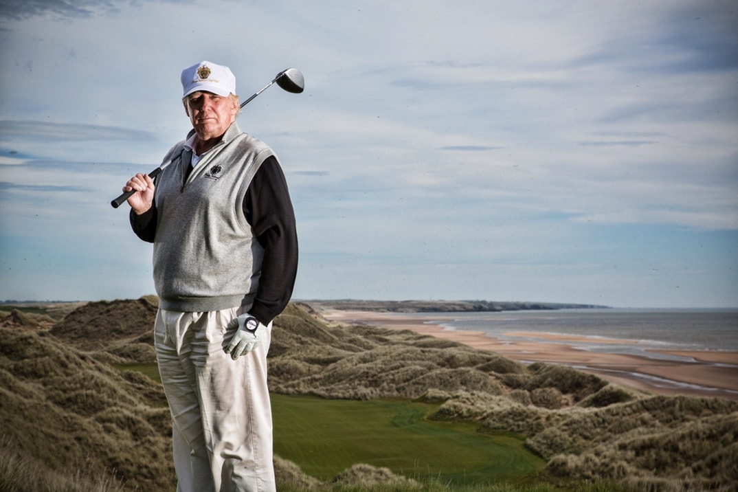 Donald Trump photographed at Trump International Golf Links in Aberdeen.