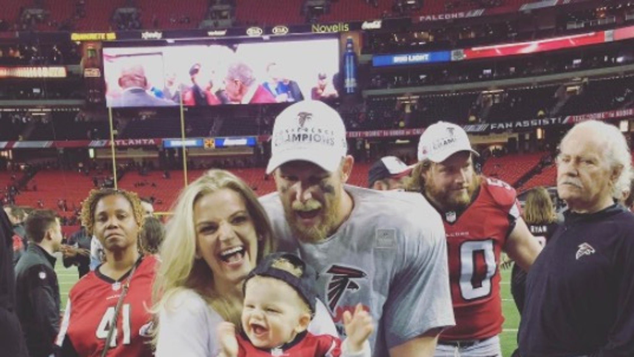 Patriots and Falcons WAGS of Super Bowl 51