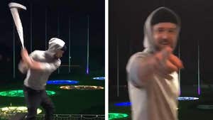 Justin Timberlake Breaks Topgolf Rules With 'Happy Gilmore' Swing, Gets Funny Warning