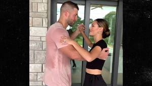 Tim Tebow Sweats Face Off At Wedding Dance Practice W/ Ms. Universe Fiancee