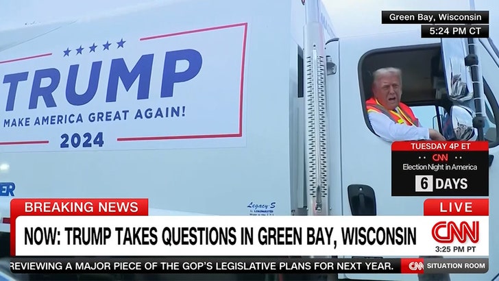 Donald Trump Trolls President Biden With MAGA Garbage Truck