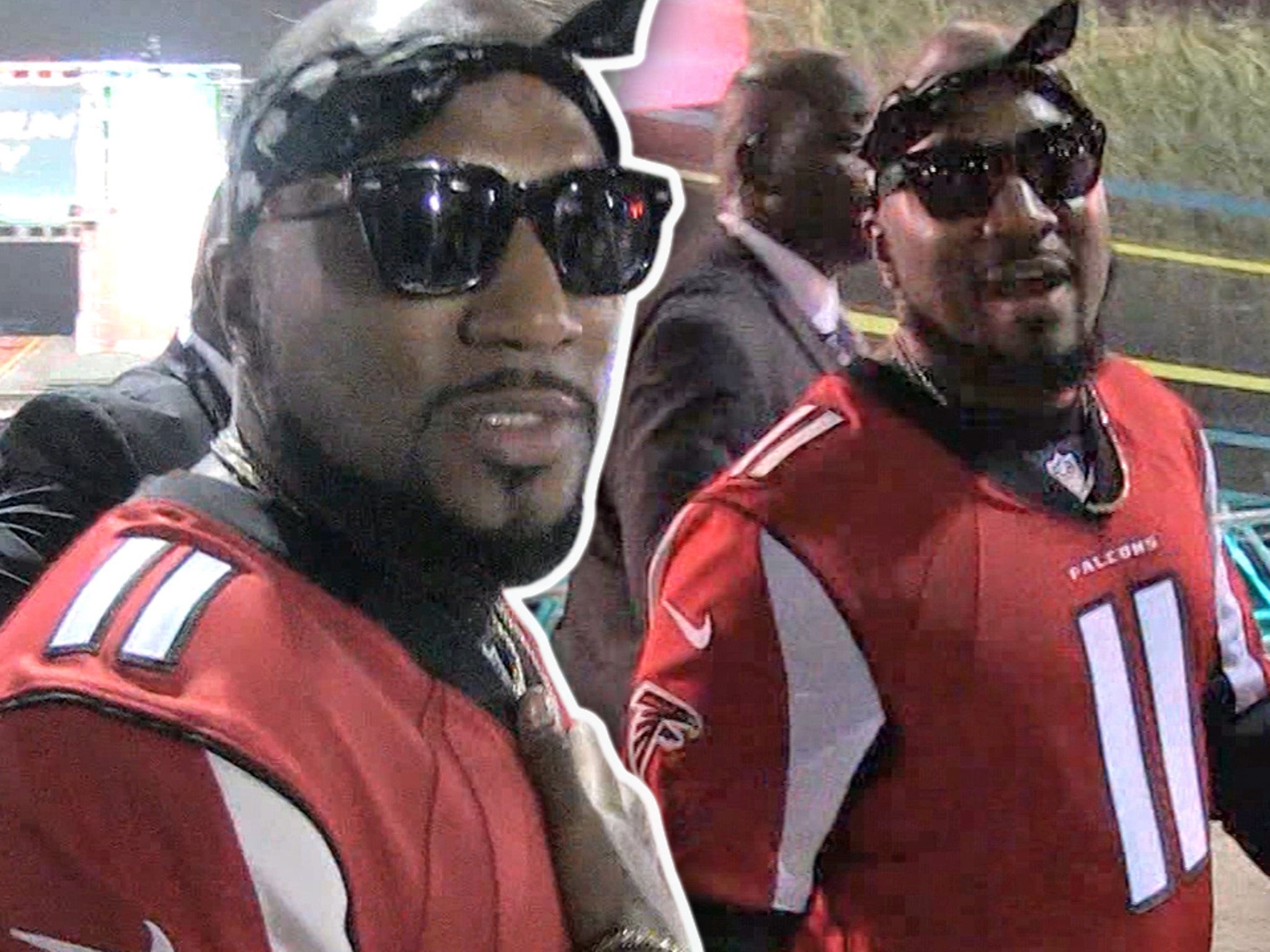 ATL Falcons Sidelines Packed With Huge Stars  Usher, Ludacris, Jeezy  (VIDEO)