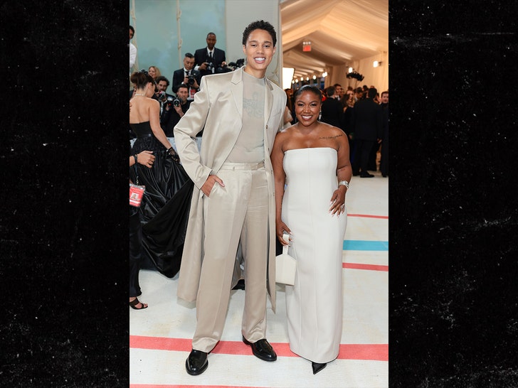 brittney griner and wife at met gala getty 