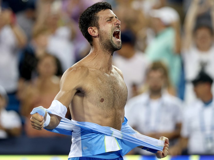 Novak Djokovic Rips Off Shirt