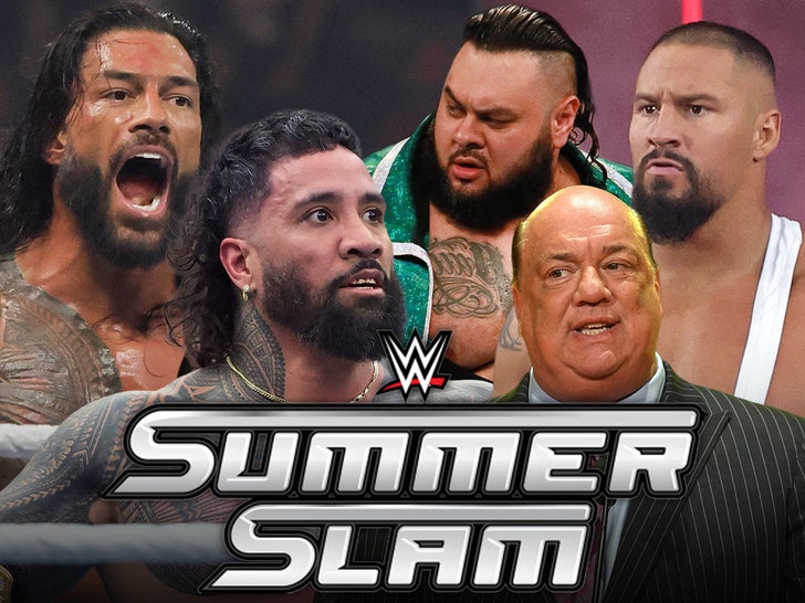 wwe superslam roman reigns bron breakker bronson reed paul heyman main getty