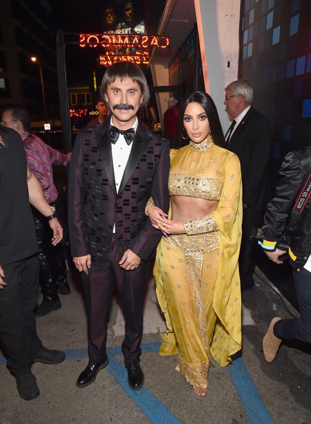 Kim Kardashian and Jonathan Cheban as Sonny and Cher