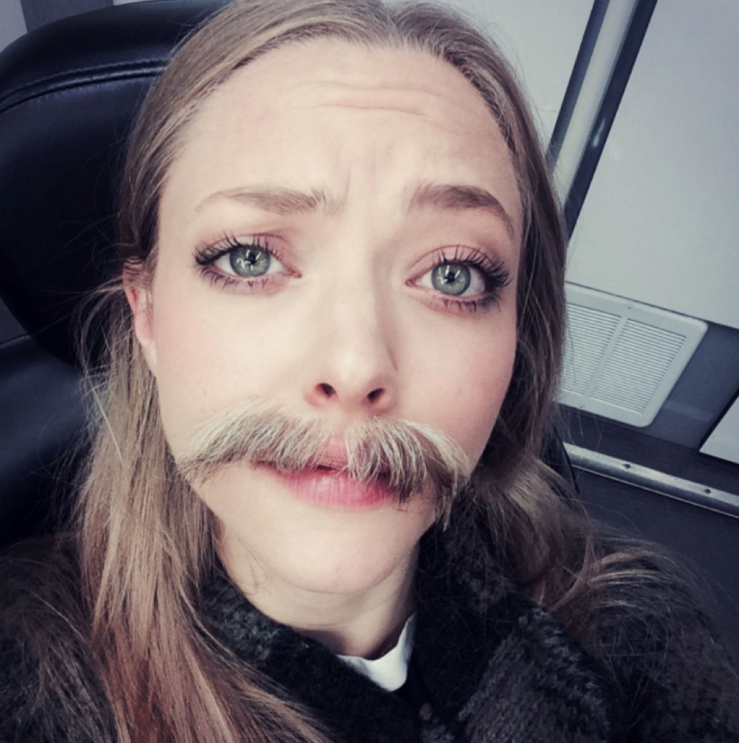 Female celeb with moustache