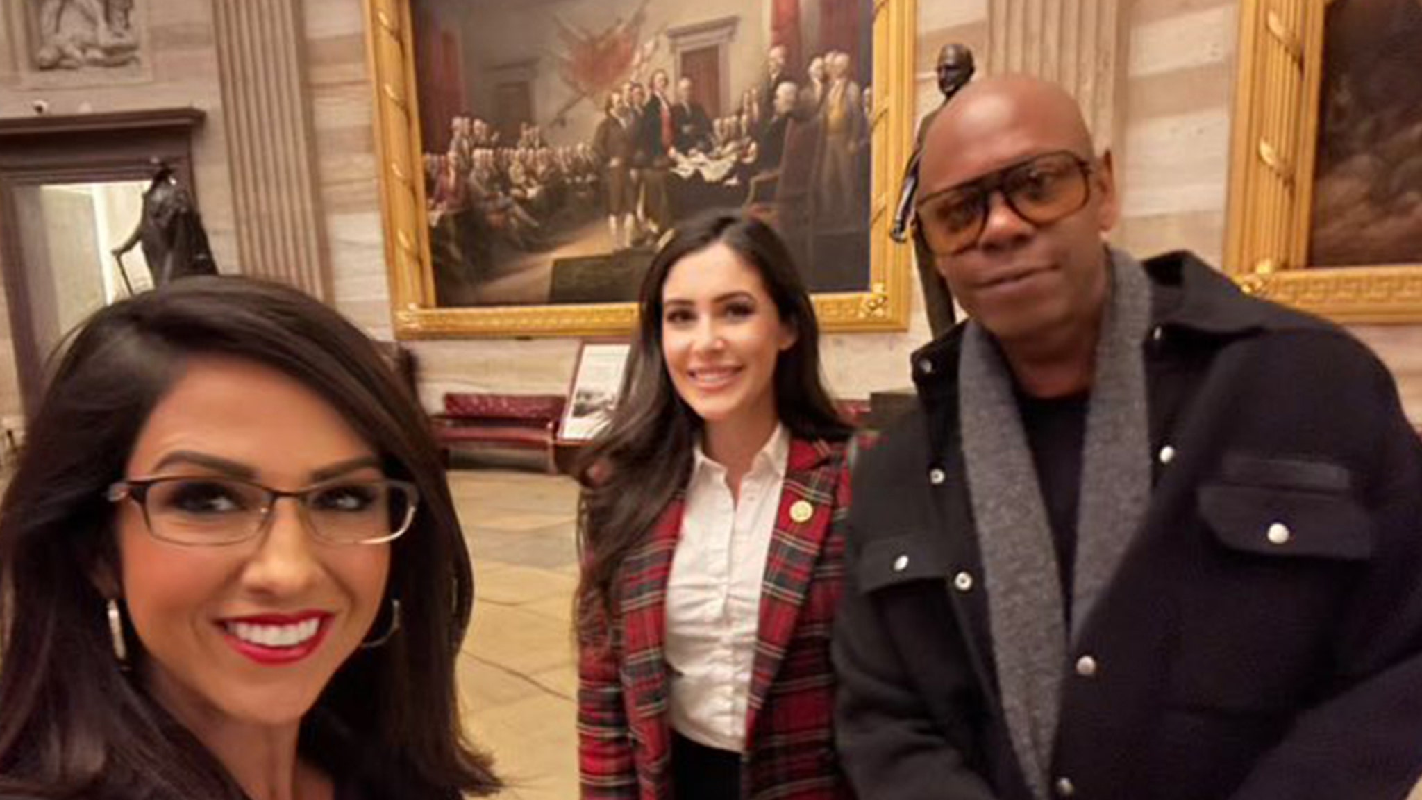 Rep. Lauren Boebert Nabs Dave Chappelle for Selfie on Capitol Hill