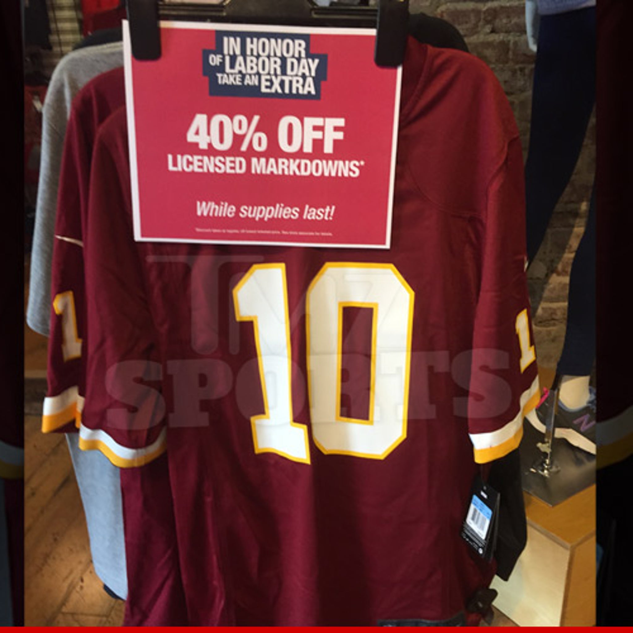 Robert Griffin III -- Fire Sale On Jerseys  At D.C. Sports Stores