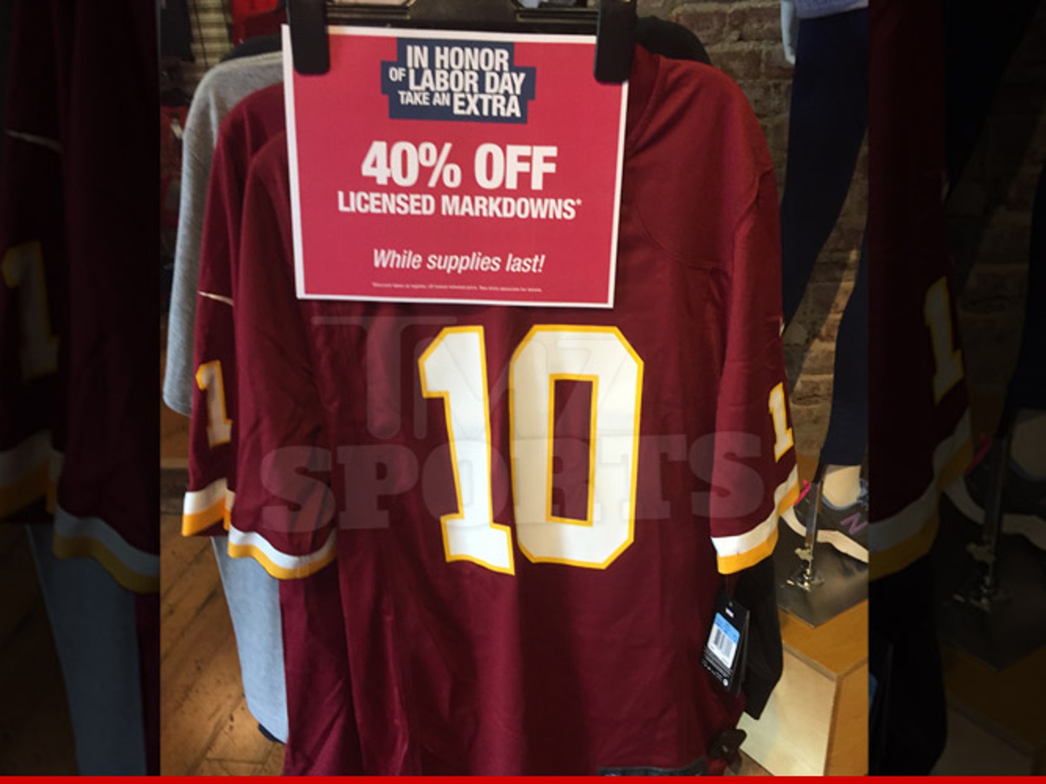 Robert Griffin III jerseys placed on the clearance rack (Photo)