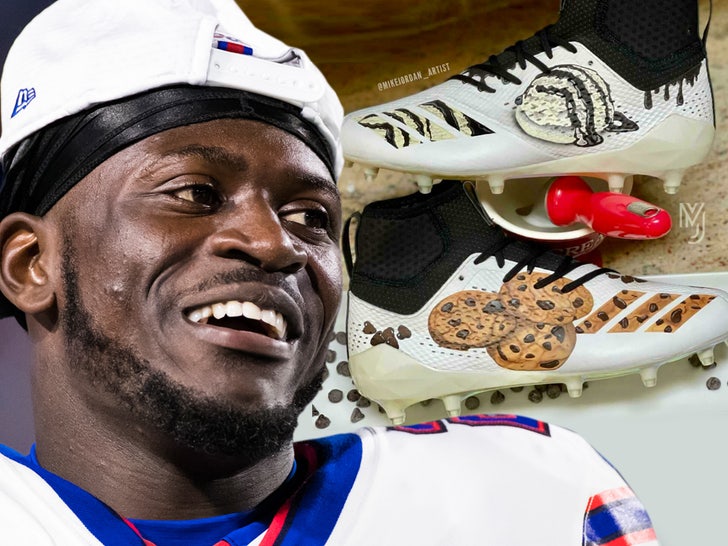 NFL's Tre'Davious White Gets Cookies & Ice Cream Cleats To Match Pre ...