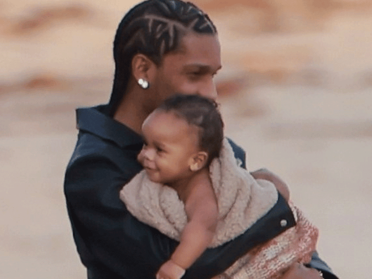 Rih & Rocky in Barbados on Tuesday 💚