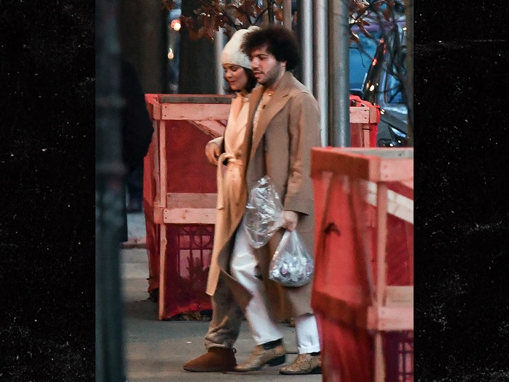 Benny Blanco and Selena Gomez at Hanukkah