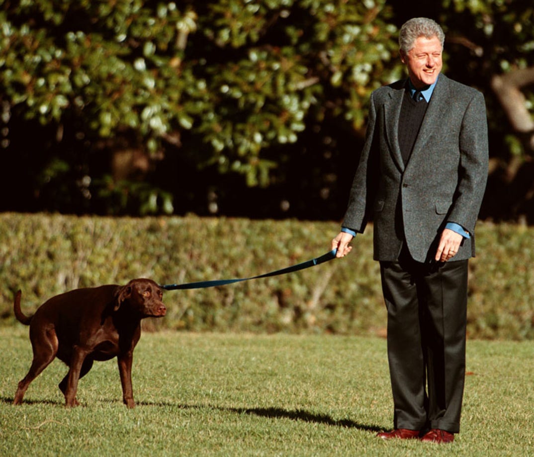 President Bill Clinton and Buddy