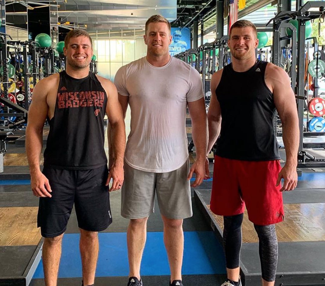 Derek Watt (27) vs. J.J. Watt (30) vs. T.J. Watt (25)