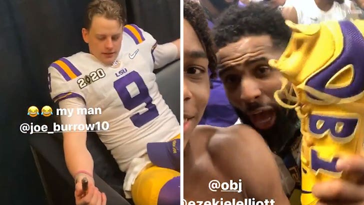 Joe Burrow Smokes Cigar After LSU Win, Odell Beckham Rages In Locker