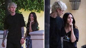 Machine Gun Kelly and Megan Fox Leave MGK's Home All Cozy and Close