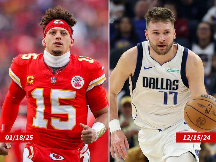 patrick mahomes chiefs luka doncic mavericks sub split swipe