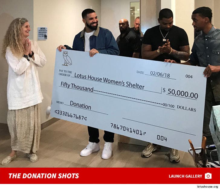 Drake Donates $50K To Lotus House Women's Shelter