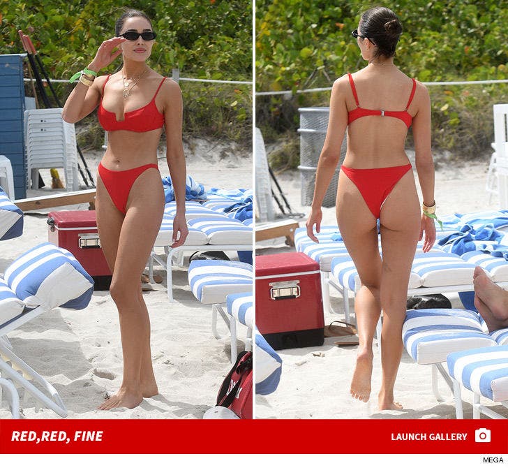 Olivia Culpo's Red Hot Bikini Bod In Miami