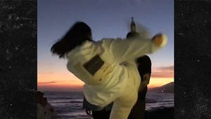 Kendall Jenner Karate Kicks Bottle off Friend's Head