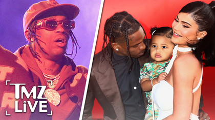 It's been a family affair this weekend in Houston -- Travis, Kylie and Stormi are together for Daddy's music festival -- just like old times, except they're not a couple anymore.